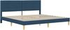 vidaXL Bettrahmen mit Kopfteil Blau 200 x 200 cm Stoff 42027611 Bild 3