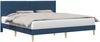 vidaXL Bettrahmen mit Kopfteil Blau 200 x 200 cm Stoff 42027611 Bild 2