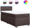 Boxspringbett mit Matratze, Stoff, Viereckige, grauer Fuß, Dunkelbraun, 90x200 cm, true Bild 2