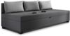 Schlafsofa Misti III - Einzelbett mit Kissen, Sofa mit Bettkasten, Bettsofa, Farbauswahl, Bettgestell, Komfortbett, Bett für Jugendzimmer, Schlafmöbel (Graphit + Grau (Lux 06 + Lux 05)) Bild 2