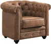 Vente-unique - CHESTERFIELD Sofa and armchair set StoffStoff Braun - B 78 cm88 cm x H 72 cm x L 205 cm82 cm Bild 4