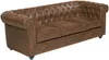 Vente-unique - CHESTERFIELD Sofa and armchair set StoffStoff Braun - B 78 cm88 cm x H 72 cm x L 205 cm82 cm Bild 3