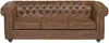 Vente-unique - CHESTERFIELD Sofa and armchair set StoffStoff Braun - B 78 cm88 cm x H 72 cm x L 205 cm82 cm Bild 5