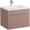 Vente-unique - SATARA Bathroom furniture set Holz, Platte Puderrosa - B 46 cm x H 46 cm x L 60 cm Bild 3