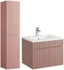 Vente-unique - SATARA Bathroom furniture set Holz, Platte Puderrosa - B 46 cm x H 46 cm x L 60 cm Bild 2