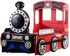 Lokomotive Kinderbett mit Matratze 90x190 Rot Bild 2