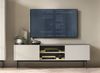 Bettso 'RITA' RTV-Schrank mit LED-Beleuchtung, Holzwerkstoff Kaschmir, 57x39x180cm Bild 2