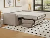Vente-unique - LORETO Sofa SamtStoff Beige - B 223 cm95 cm x H 90 cm x L 215 cm Bild 3
