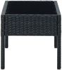 Gartentisch, Beistelltisch, Balkontisch Schwarz 75x40x37 cm Poly Rattan Bild 3