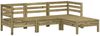 vidaXL Gartensofa 3-Sitzer mit Hocker Kiefernholz Imprägniert 838060 Bild 2