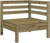 vidaXL Gartensofa 3-Sitzer mit Hocker Kiefernholz Imprägniert 838060 Bild 5