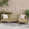vidaXL Gartensofa 3-Sitzer mit Hocker Kiefernholz Imprägniert 838060 Bild 3