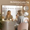 Bellamio 'Livny' Schminktisch mit Spiegel, großer Hollywood Spiegel mit LED-Beleuchtung, mit 5 Schubladen, beidseitig montierbar, weiß Hochglanz, 80x53x110 cm Bild 2