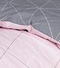 Palermo Janine Mako Satin Bettwäsche 2tlg grau silber 31101-08 | Bettwäsche-Set aus 100% Baumwolle | 2 teilige Wende-Bettwäsche 155x220 cm & Kissen 80x80 cm | Geometrisches Muster Bild 3