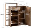 Schuhschrank Eiche-Dekor 98x110x30cm Schuhkipper mit Schublade Modern Flurschrank Bild 4