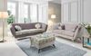 Sofa 2-Sitzer ELISABETH Polyesterstoff Hellbeige 190 x 85 x 90 cm Bild 3