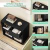 Holz Bücherregal mit Schublade & 3 Fächern Würfelregal Büroregal Raumteiler Standregal Schwarz Bild 5