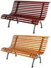 XL Parkbank Tannenholz Gartenbank Sitzbank Balkon Holz Metall Terrasse 150x81 cm Bild 3