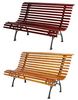 XL Parkbank Tannenholz Gartenbank Sitzbank Balkon Holz Metall Terrasse 150x81 cm Bild 4