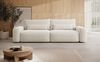 Selsey 'Carnos' - 3-Sitzer Schlafsofa, cremefarbener Chenille-Stoff, schwarze Beine Bild 2