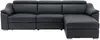 Vente-unique - PEDRERA Sofa Leder Schwarz - B 175 cm x H 100 cm x L 284 cm Bild 4