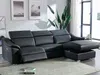 Vente-unique - PEDRERA Sofa Leder Schwarz - B 175 cm x H 100 cm x L 284 cm Bild 3