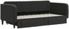 vidaXL Tagesbett Ausziehbar mit Schubladen Schwarz 90x190 cm Samt 3197126 Bild 3