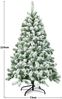 Künstlicher schneebedeckter Weihnachtsbaum mit Metallständer und PVC Nadeln 135 cm Bild 3