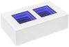 Couchtisch, Sofatisch mit Infinity-LED Weiß 116x69x40 cm Bild 3