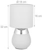 Relaxdays Tischlampe mit Stoffschirm 2er Set Bild 4