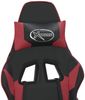 vidaXL Gaming-Stuhl mit Massagefunktion Schwarz und Weinrot Kunstleder 345452 Bild 4