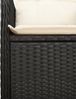 vidaXL 3-tlg. Garten-Bistro-Set mit Kissen Schwarz Poly Rattan 3276987 Bild 5