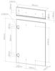 Küchenfront R-Line Blau-Grau 39.6 x 70.8 cm Möbelfront für den Schubunterschrank Vicco Bild 2