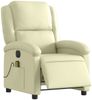 vidaXL Massagesessel Elektrisch Creme Echtleder 3204260 Bild 3