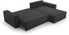 AX LIVING Dunkelgrau Cord Couch L Form – Cedria Wohnlandschaft 287cm Bild 3