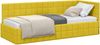 vidaXL Eckbettgestell mit Kopfteil Gelb 80 cm x 200 cm Samt 42016374 Bild 2