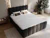 GrainGold Boxspringbett mit Bettkästen CLOUD, Modern Bett mit Kopfteil, 180x200 cm, Schwarz (1x Bett + 1x Topper) Bild 2
