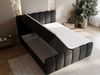 GrainGold Boxspringbett mit Bettkästen CLOUD, Modern Bett mit Kopfteil, 180x200 cm, Schwarz (1x Bett + 1x Topper) Bild 3