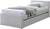 Vente-unique - DORITALO Bett Stoff Beige - B 95 cm x H 76,7 cm x L 208,5 cm Bild 3