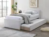 Vente-unique - DORITALO Bett Stoff Beige - B 95 cm x H 76,7 cm x L 208,5 cm Bild 2