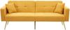 Schlafsofa aus Sherpa 175x64x72 cm mit Schlaffunktion & Seitentaschen, gelb Bild 5