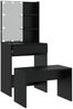 vidaXL Schminktisch-Set mit LED Schwarz Holzwerkstoff 3114132 Bild 5