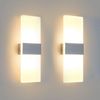 POPOLIC Wandleuchte 2 X Moderne minimalistische Acryl-Wandleuchte, 12 W Bild 5