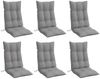 vidaXL Hochlehner-Auflagen 6 Stk. Grau Oxford-Gewebe 377607 Bild 3