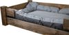 Kistenkolli Altes Land Allzweckkiste Hundebett Winston XXL Palisander mit Füßen optional mit Kissen 100x60x (Spar-Set) Bild 3