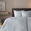Estella Mako Jersey Bettwäsche 155x220 Theo platin Quadrate Streifen 6320-915 Bild 5