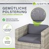Juskys 'Punta Cana' Lounge, Polyrattan , Grau | Dunkelgrau, L Bild 4