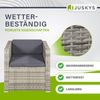 Juskys 'Punta Cana' Lounge, Polyrattan , Grau | Dunkelgrau, L Bild 2