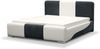 Polsterbett Doppelbett PASCAL Komplettset Weiss- Schwarz 140x200 cm Bild 3