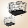 belviona Transportkäfig klappbar mit Bodenwanne, sicherer Hunde- und Katzenkäfig 45 x 31 x 36 cm Bild 5